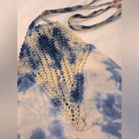 NWT Free people tie die bodysuit with crochet - Picture 10 of 10